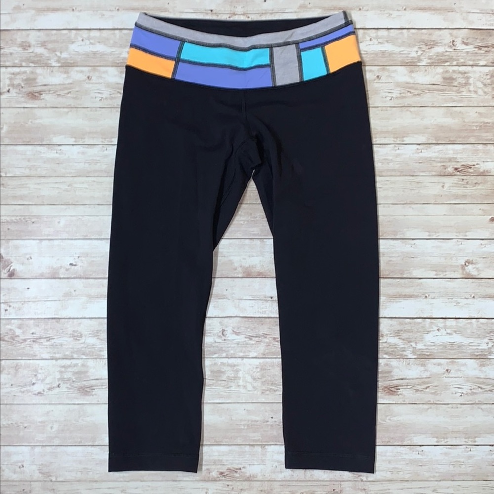 Lululemon Wunder Under Colorblock Waist Capri